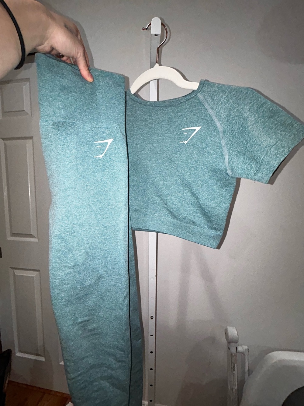 Gymshark Teal Seamless Leggings & Top - SET